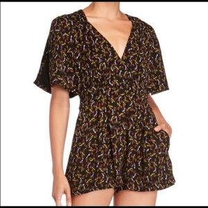 Free People Meet Virginia Romper Black Size 0